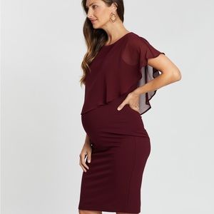 seraphine chiffon layered party dress maternity